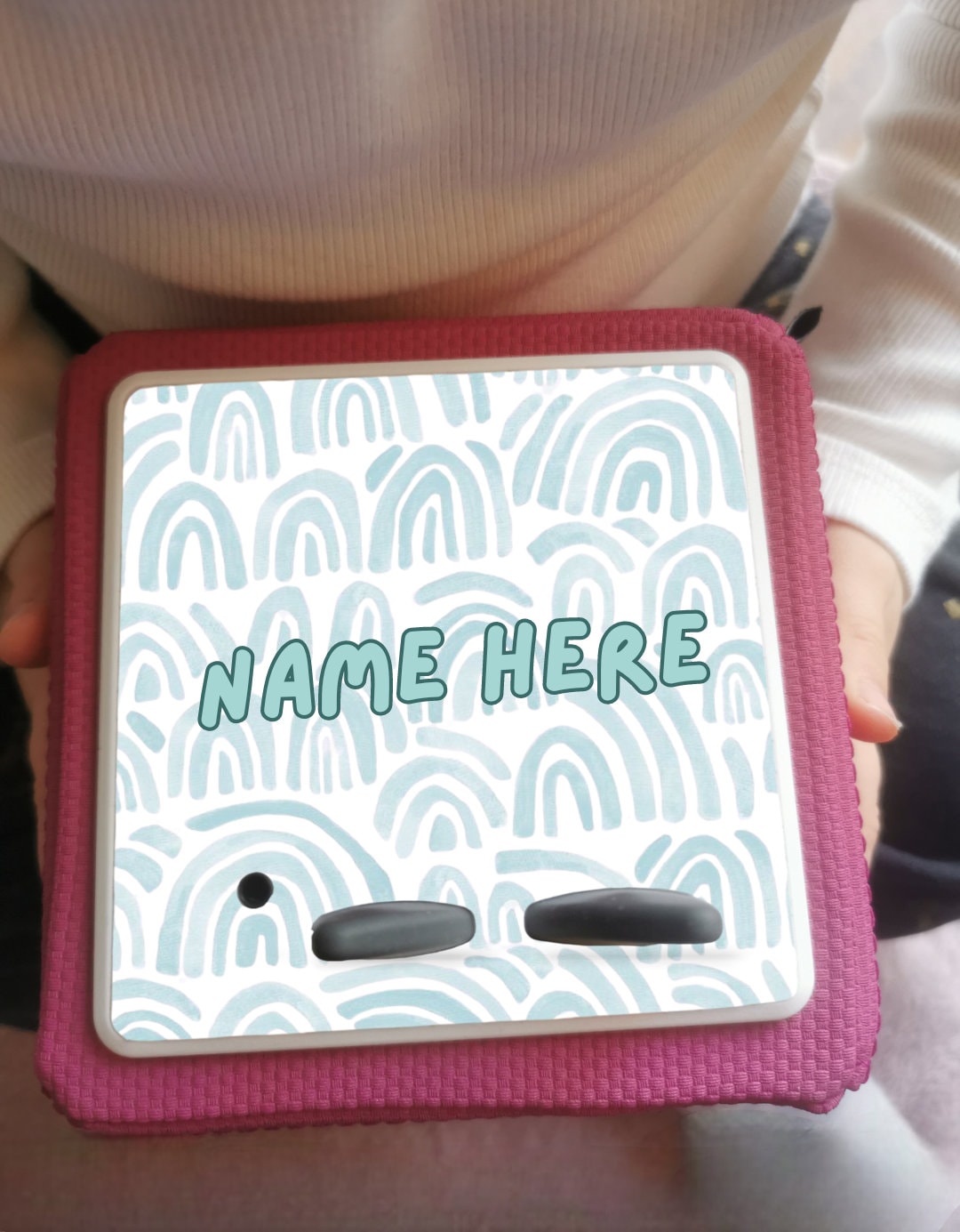 Personalised Tonie box protective Topper / Blue Rainbow