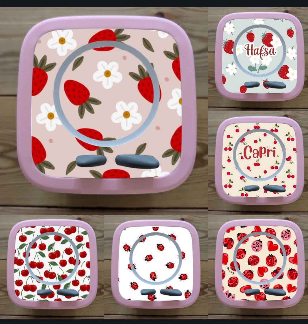 Personalised Tonie box 2 protective Topper / strawberry
