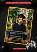 Personalised Graduation Card | Personalised Anime Trading Card Gift | Graduation Keepsake 2026 | Holographic Gamer Graduate Card