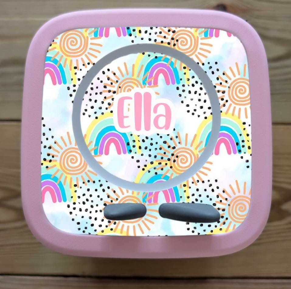 Personalised Tonie box 2 protective Topper/ Rainbows
