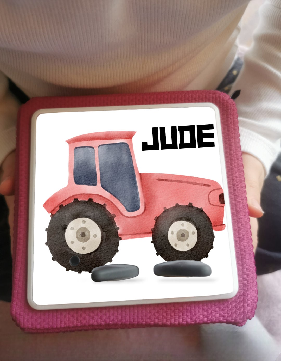 Personalised Tonie box protective Topper / Tractor theme