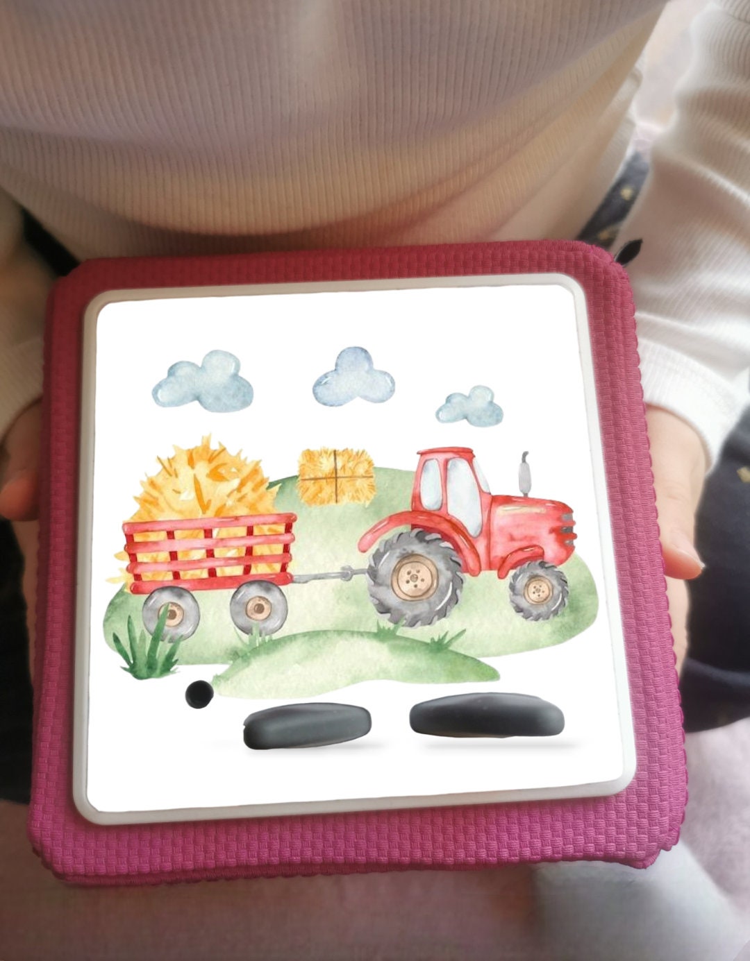 Personalised Tonie box protective Topper / Tractor theme