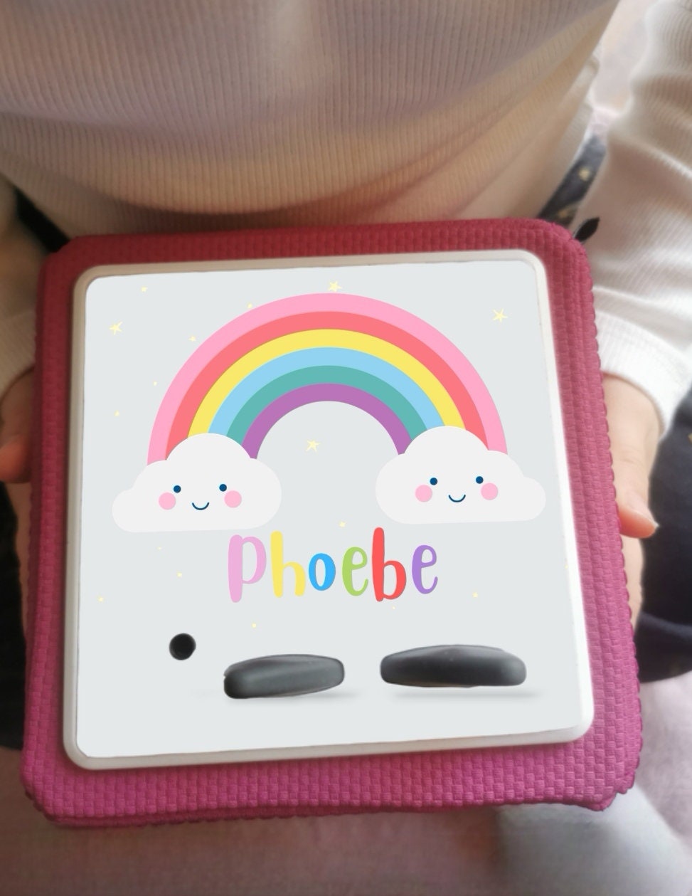 Personalised Tonie box protective Topper / Rainbow