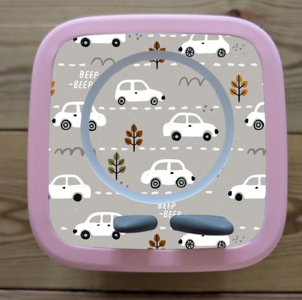 Personalised Tonie box 2 protective Decal / Topper / Removable Glossy Vinyl  Sticker/ cars, aeroplanes and diggers