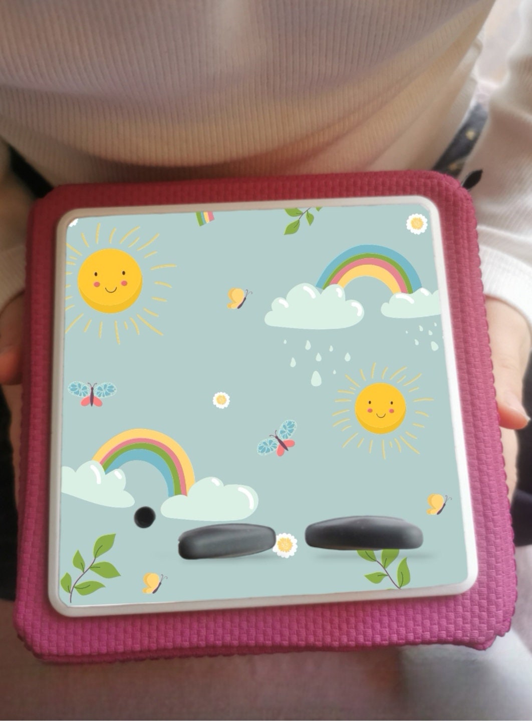 Personalised Tonie box protective Topper / Rainbow