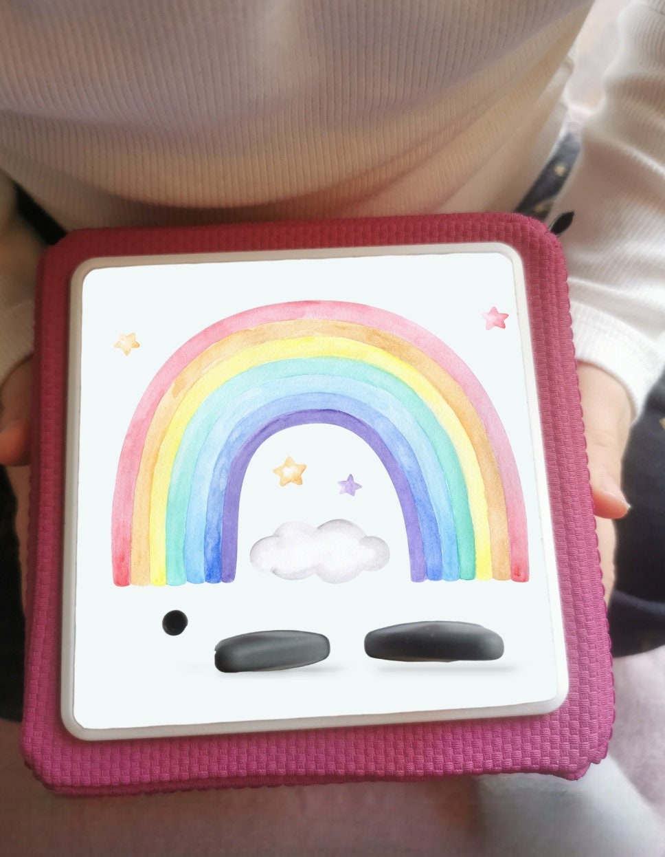 Personalised Tonie box protective Topper/ Rainbow theme