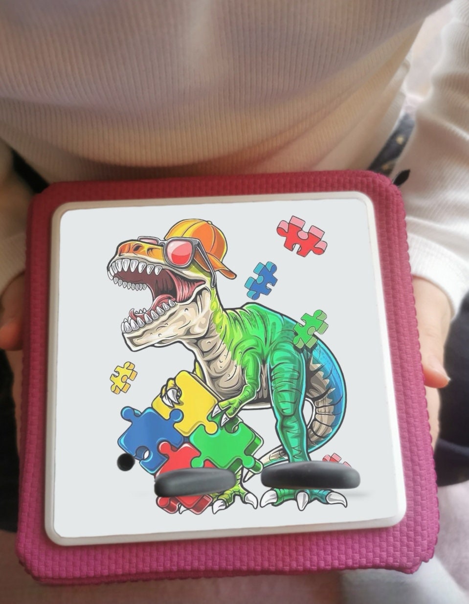 Personalised Tonie box protective Decal / Topper / Removable Glossy Vinyl  Sticker/ astronaut / spaceman / Dinosaur Design