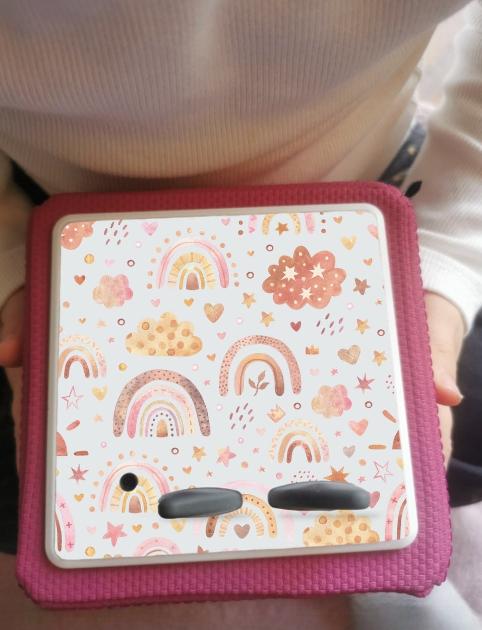 Personalised Tonie box protective Topper/ Rainbow theme