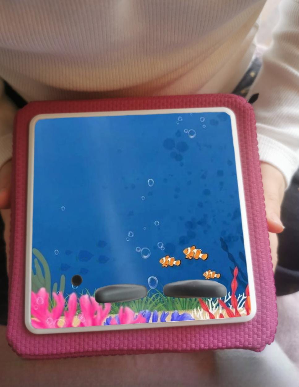 Personalised Tonie box protective Decal / Topper / Removable Glossy Vinyl Sticker/ Blue Rainbo/ sea life themed