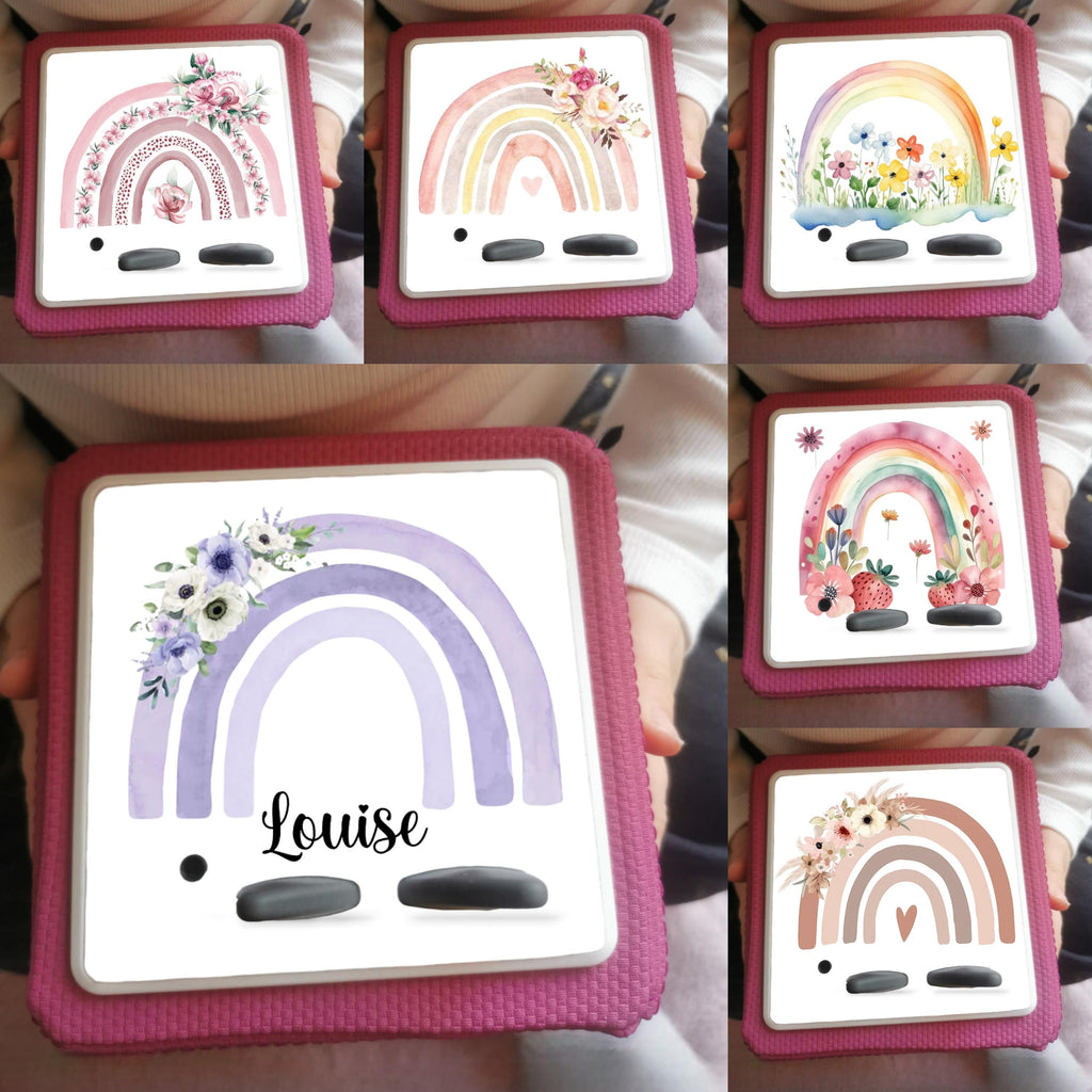 Personalised Tonie box protective Topper/ Flower rainbow