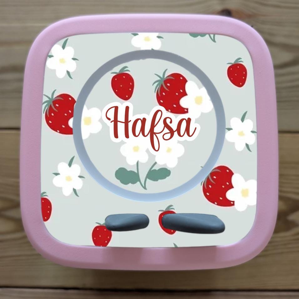 Personalised Tonie box 2 protective Topper / strawberry