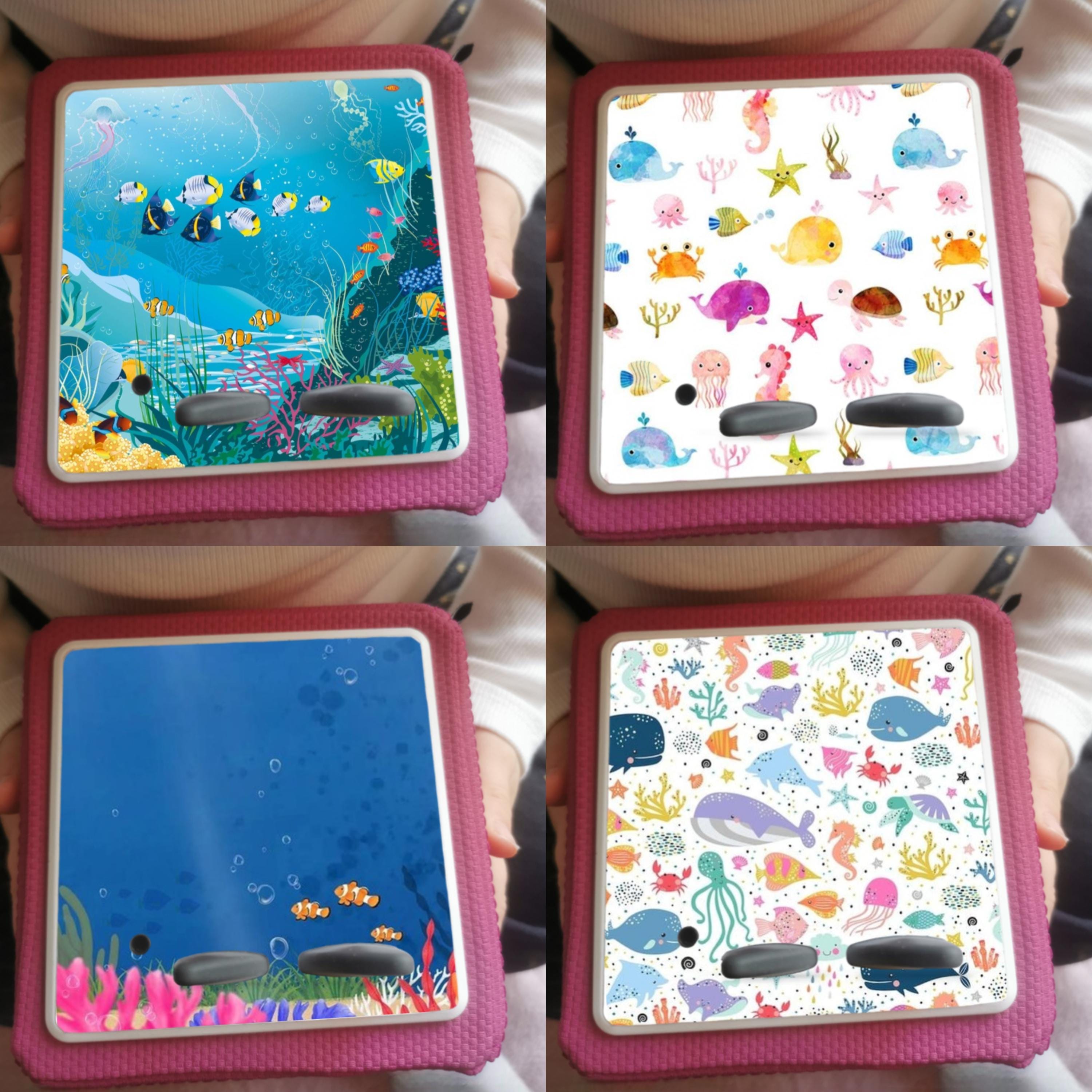 Personalised Tonie box protective Decal / Topper / Removable Glossy Vinyl Sticker/ Blue Rainbo/ sea life themed