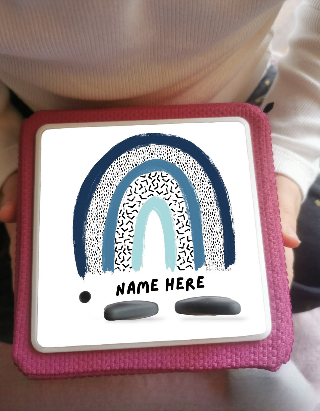 Personalised Tonie box protective Topper / Blue Rainbow