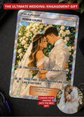 Personalised Anime Trading Card Gift | Gamer Couple Keepsake | Holographic Engagement Card Wedding Trading Card Gift