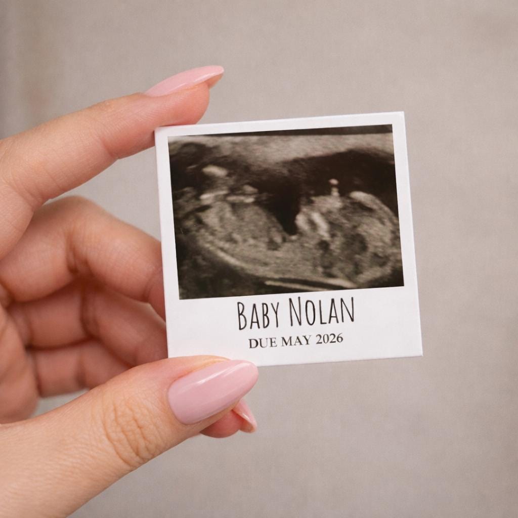 Personalised Pregnancy Scan Announcement Keepsake Gift