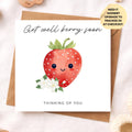Get Berry Well Soon Card – Thinking of You Get Well Card – Recovery Card for Friend Family Colleague – Feel Better Soon Card