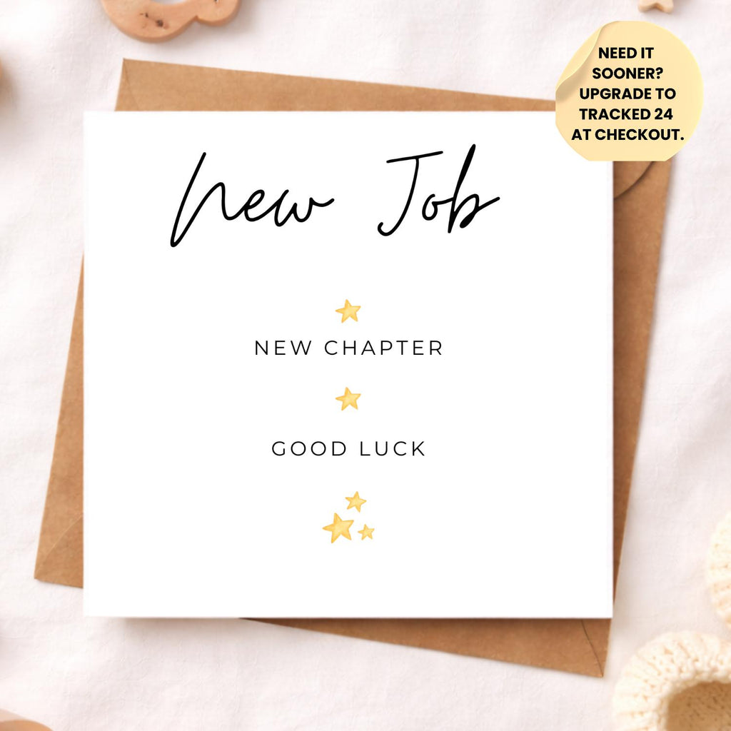 New Job Congratulations Card – Congratulations on Your New Job – Good Luck New Job Card for Friend Colleague Son Daughter