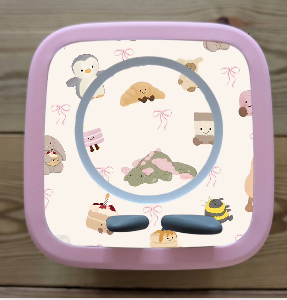 Personalised Tonie box 2 protective Decal / Topper / Removable Glossy Vinyl Sticker /  Soft Toy theme