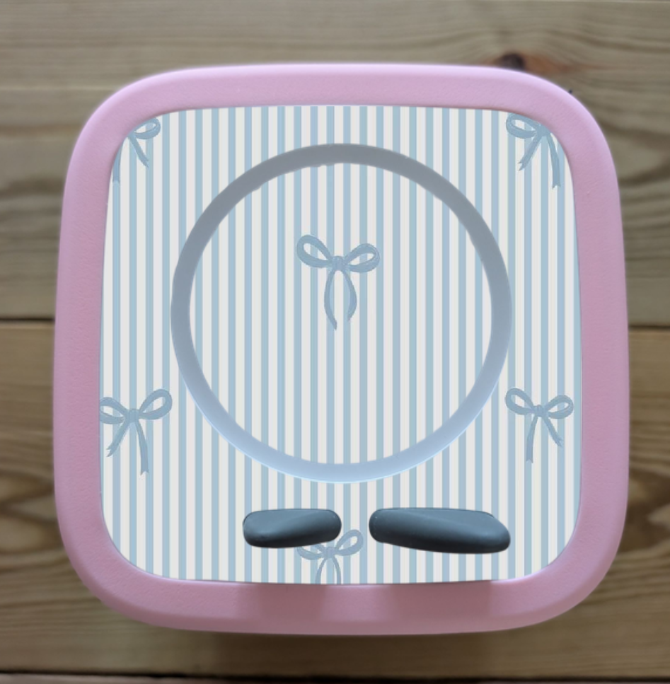 Personalised Tonie box 2 protective Decal / Topper / Removable Glossy Vinyl  Sticker / blue teddy bear/ blue Nursery themed