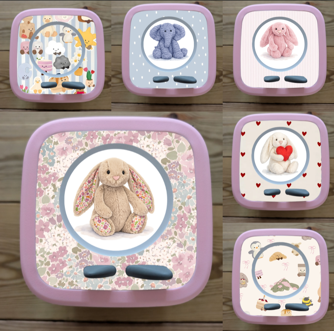 Personalised Tonie box 2 protective Decal / Topper / Removable Glossy Vinyl Sticker /  Soft Toy theme