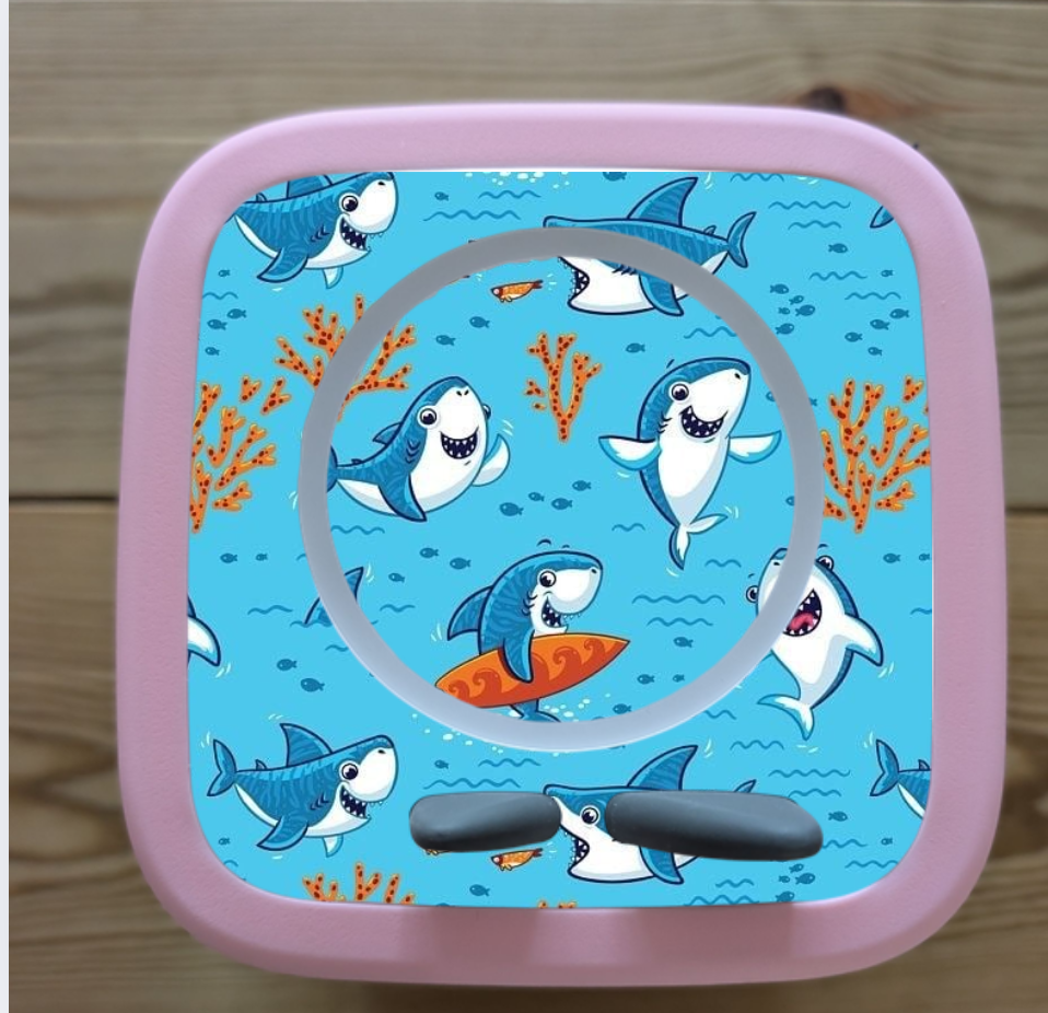 Personalised Tonie box 2 protective  Topper / Sharks