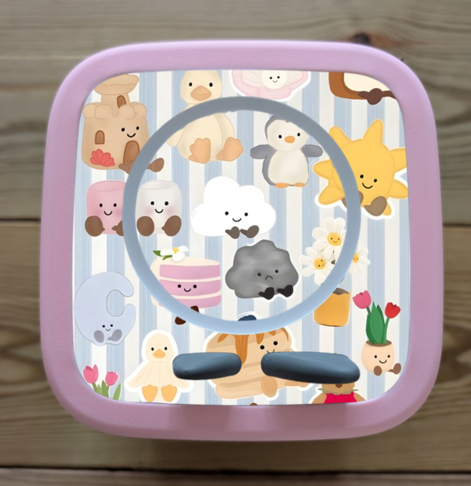 Personalised Tonie box 2 protective Decal / Topper / Removable Glossy Vinyl Sticker /  Soft Toy theme