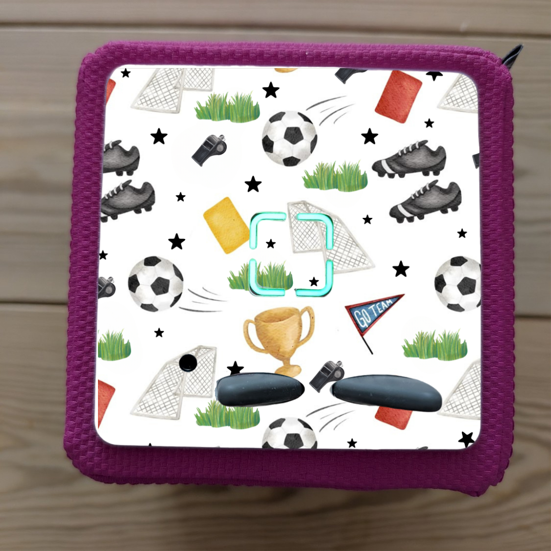 Personalised Tonie box protective Decal / Topper / Removable Glossy Vinyl Sticker/ Generic football  themed