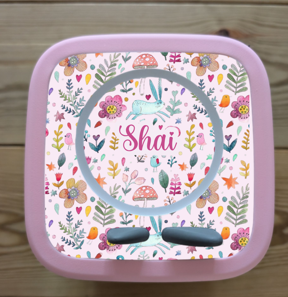Personalised Tonie box 2 protective Decal / Topper / Removable Glossy Vinyl  Sticker / Pink Cloud/ Pink themed