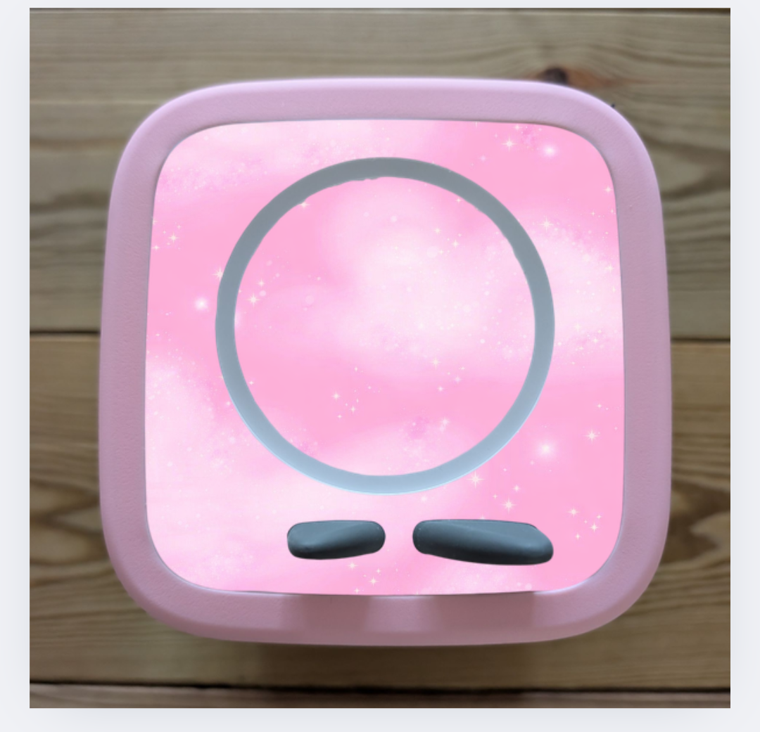 Personalised Tonie box 2 protective Decal / Topper / Removable Glossy Vinyl  Sticker / Pink Cloud/ Pink themed