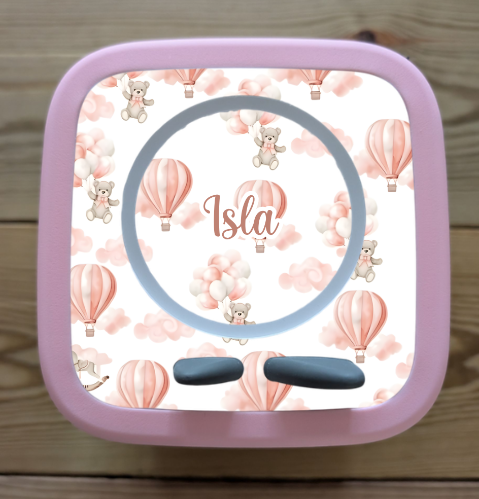 Personalised Tonie box 2 protective Decal / Topper / Removable Glossy Vinyl  Sticker / Pink Cloud/ Pink themed