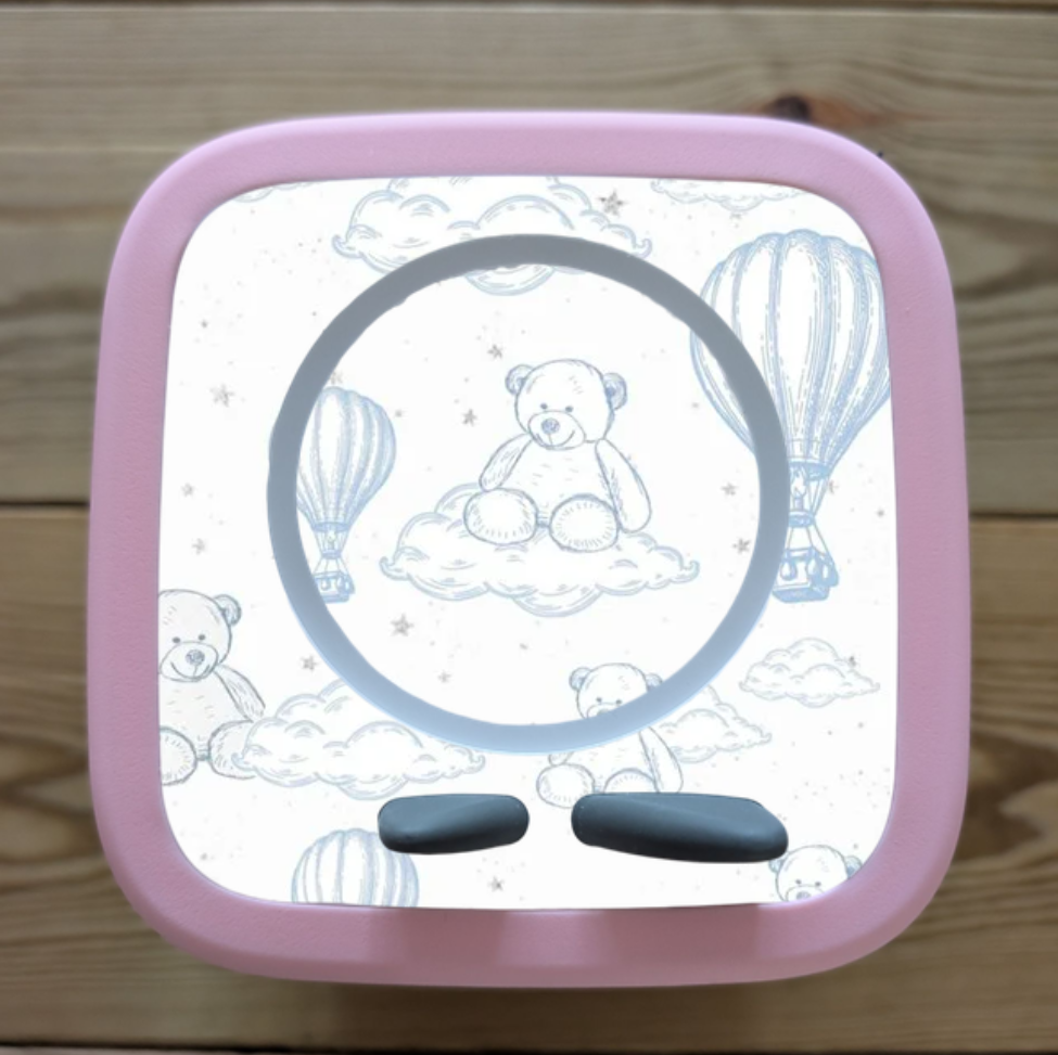 Personalised Tonie box 2 protective Decal / Topper / Removable Glossy Vinyl  Sticker / blue teddy bear/ blue Nursery themed